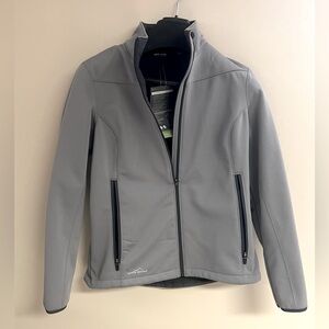 NWT Eddie Bauer Women's Gray Weather Resistant Softshell Jacket. Medium